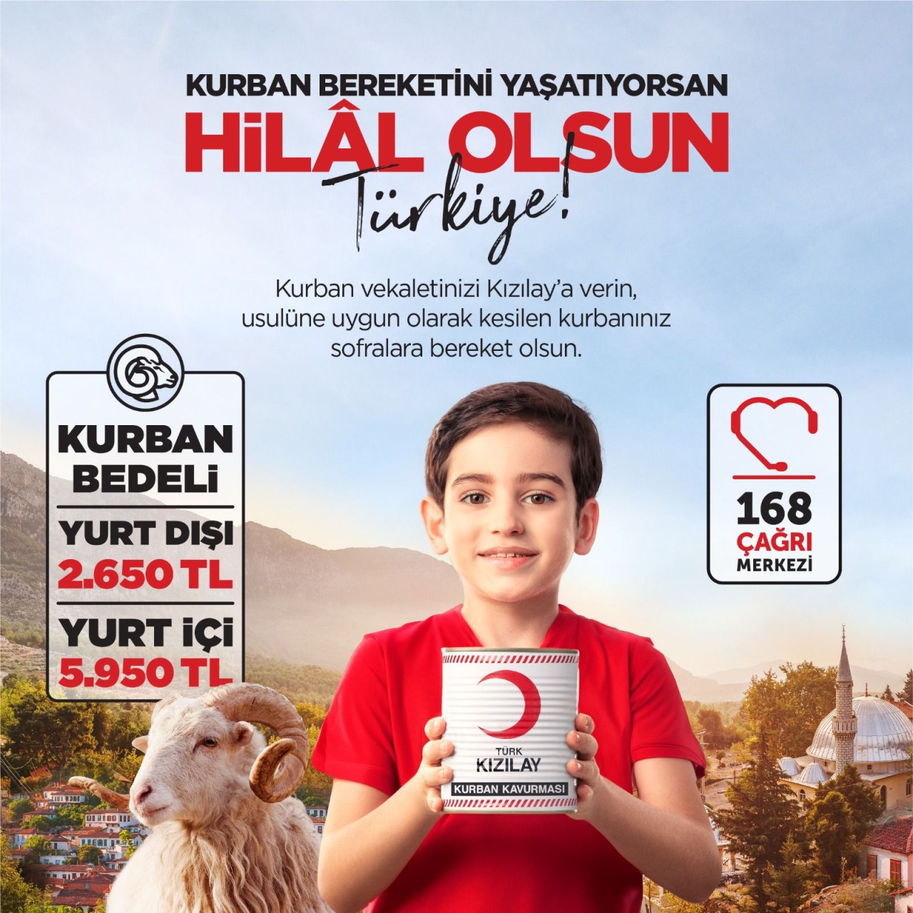 KIZILAY MİLLETİN KURBAN VEKÂLETLERİNİ İHTİYAÇ SAHİPLERİNE ULAŞTIRACAK