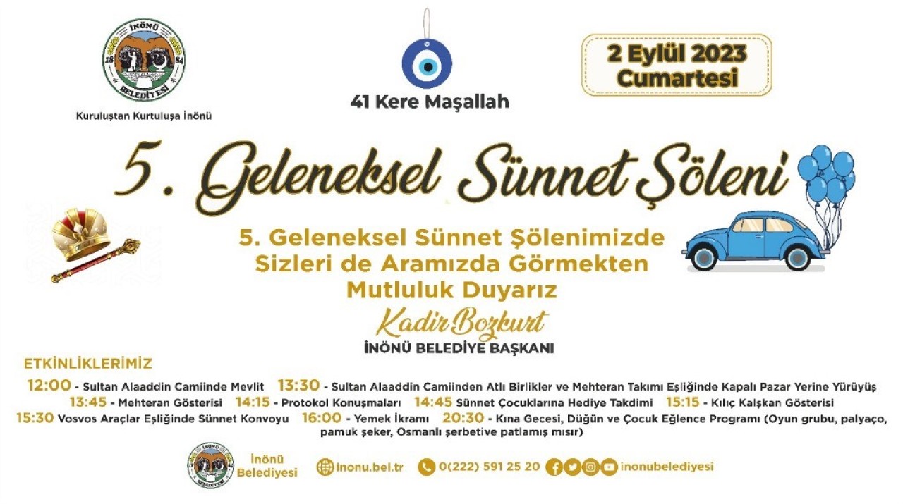 İnönü’de geleneksel sünnet şöleni başlıyor