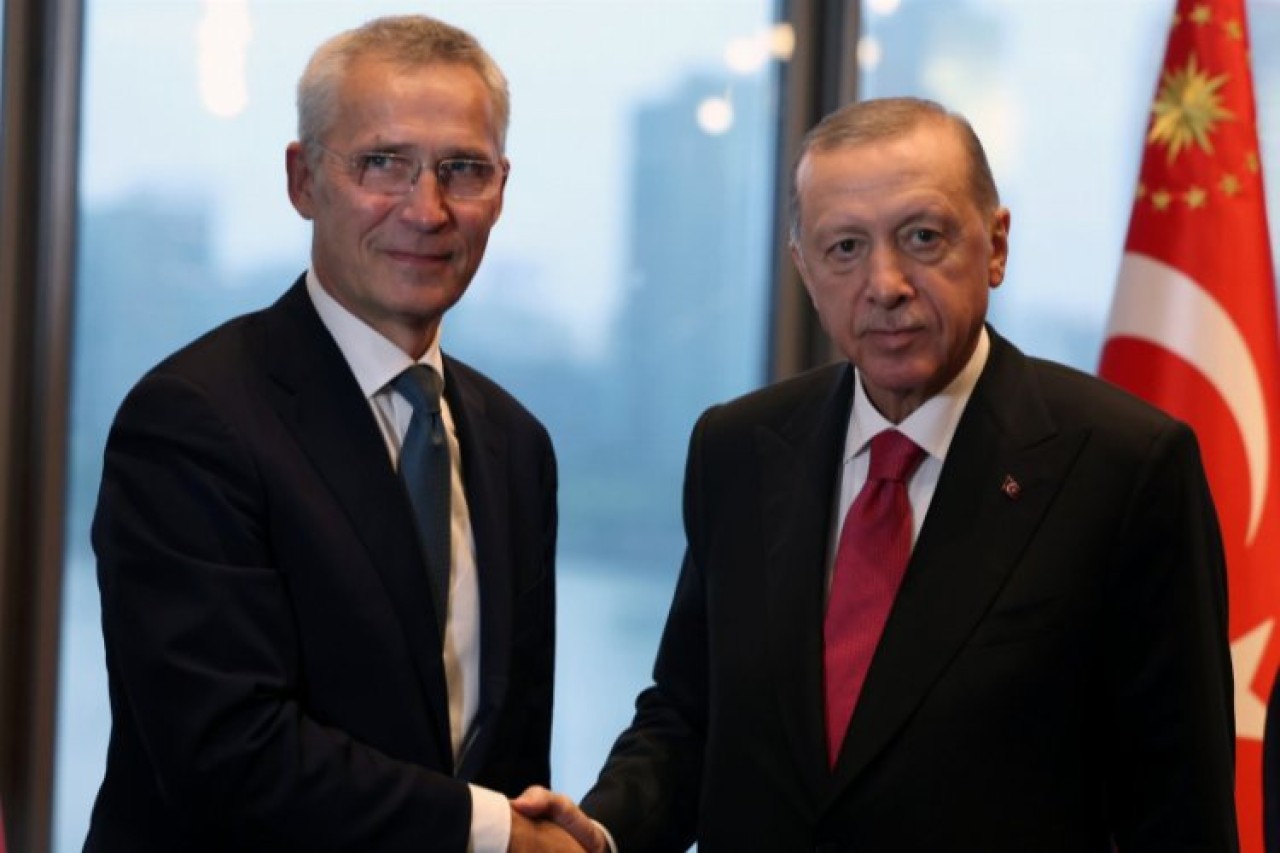 Erdoğan,  Stoltenberg'i Türkevi'nde kabul etti