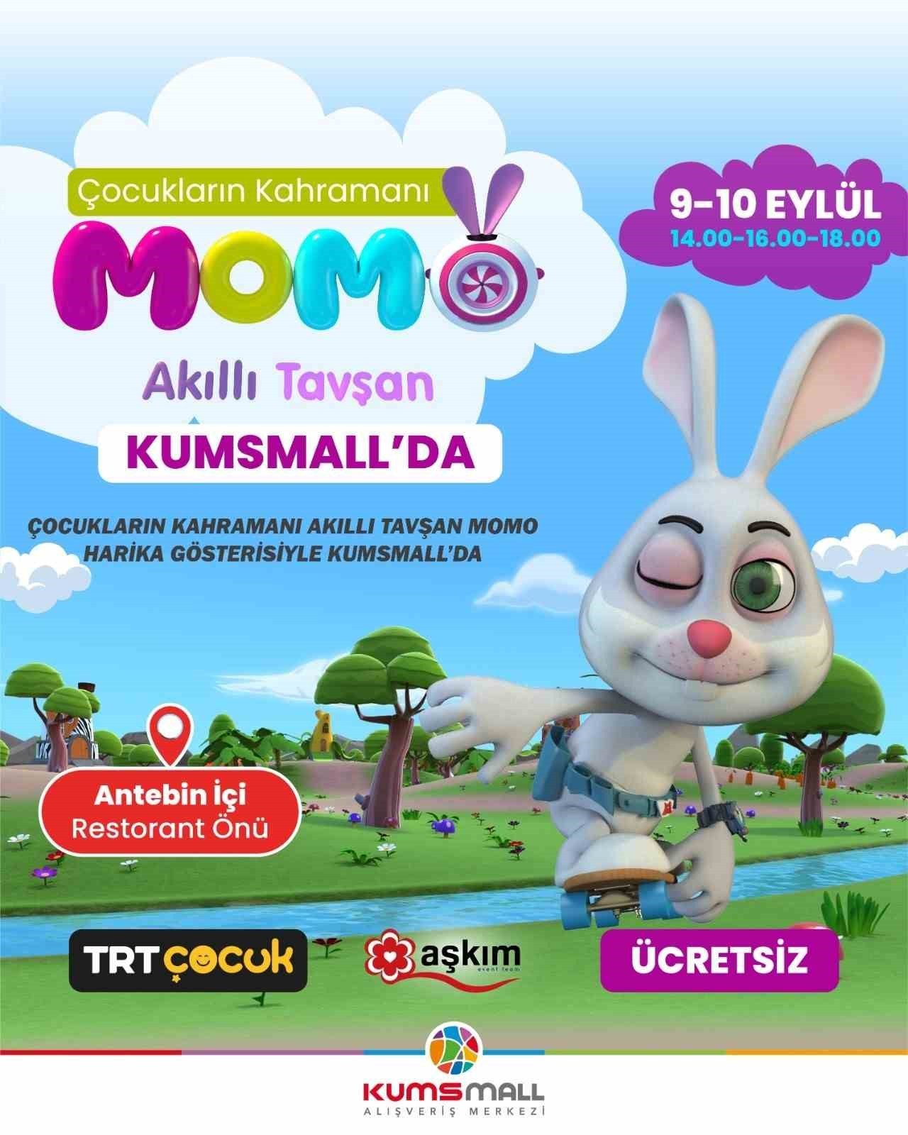 Akıllı tavşan Momo,  KumsMall AVM’ye geliyor