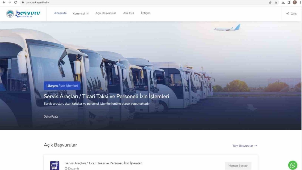 Büyükşehir’den ticari araçlar için online başvuru sistemi