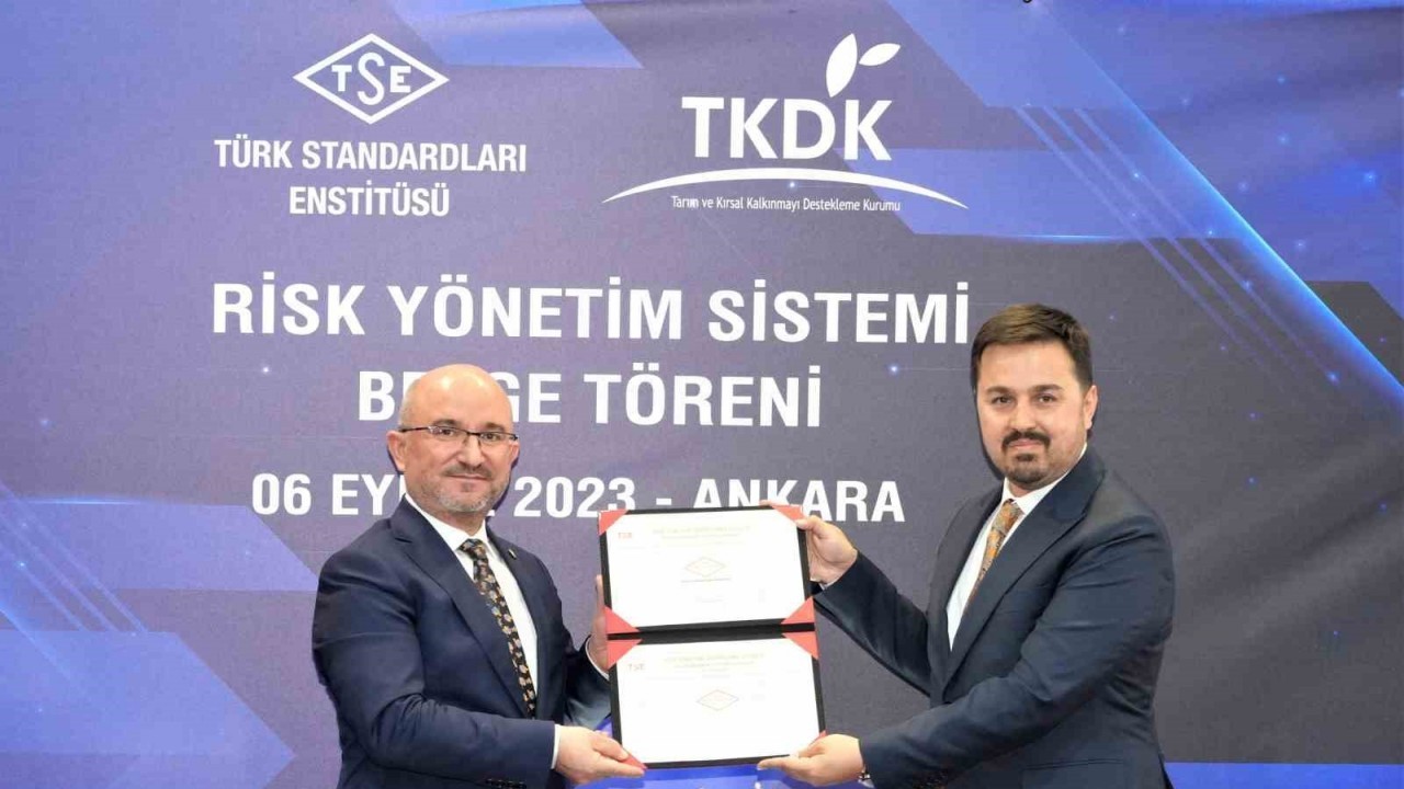 TDKY’ye Risk Yönetim Sistemi Belgesi verildi