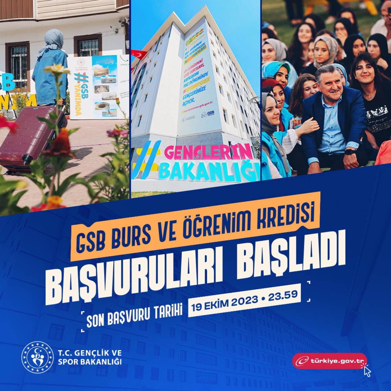 Bakan Bak: "GSB Burs ve Öğrenim Kredisi başvuruları başladı"