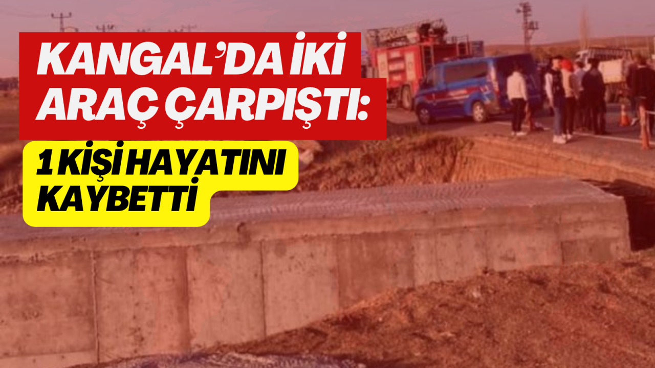 Kangal'da İki Araç Çarpıştı: 1 Kişi Hayatını Kaybetti