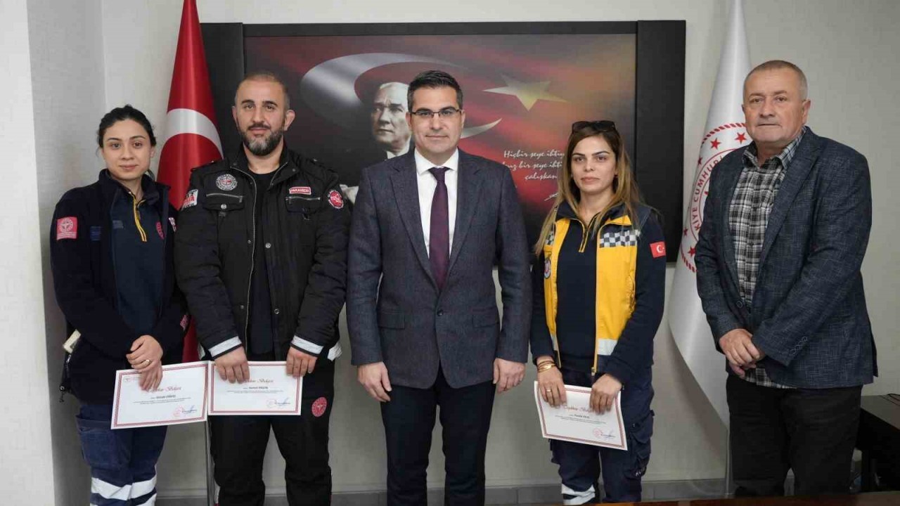 Ambulans Ekibine Teşekkür Belgesi