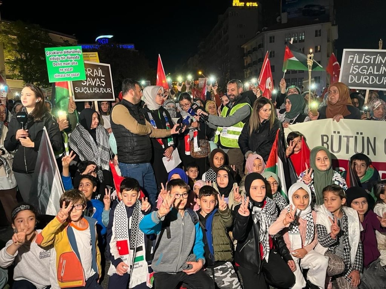Ankara’da Filistin’e destek yürüyüşü