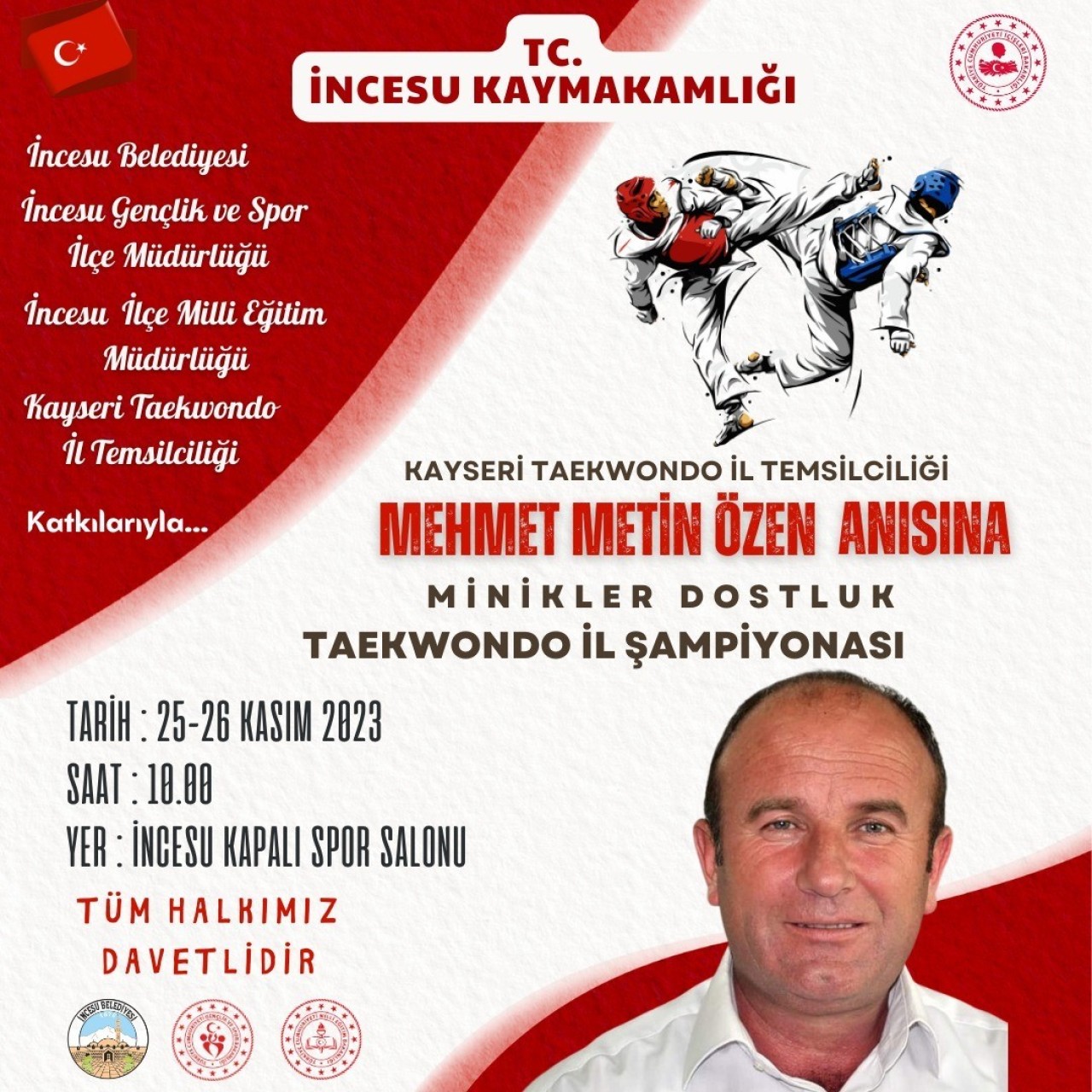 Metin Özen Anısına ‘Taekwondo Turnuvası’ Düzenlenecek