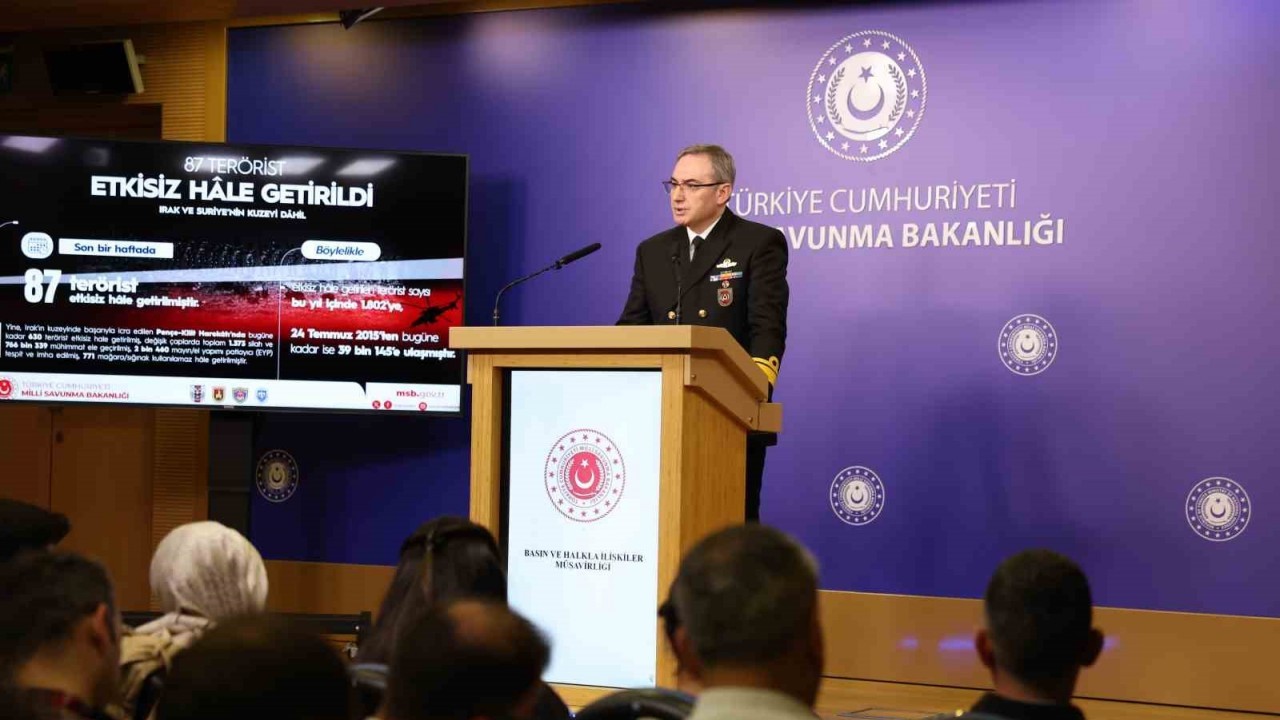 MSB: “Son bir haftada 87 terörist etkisiz hale getirildi”