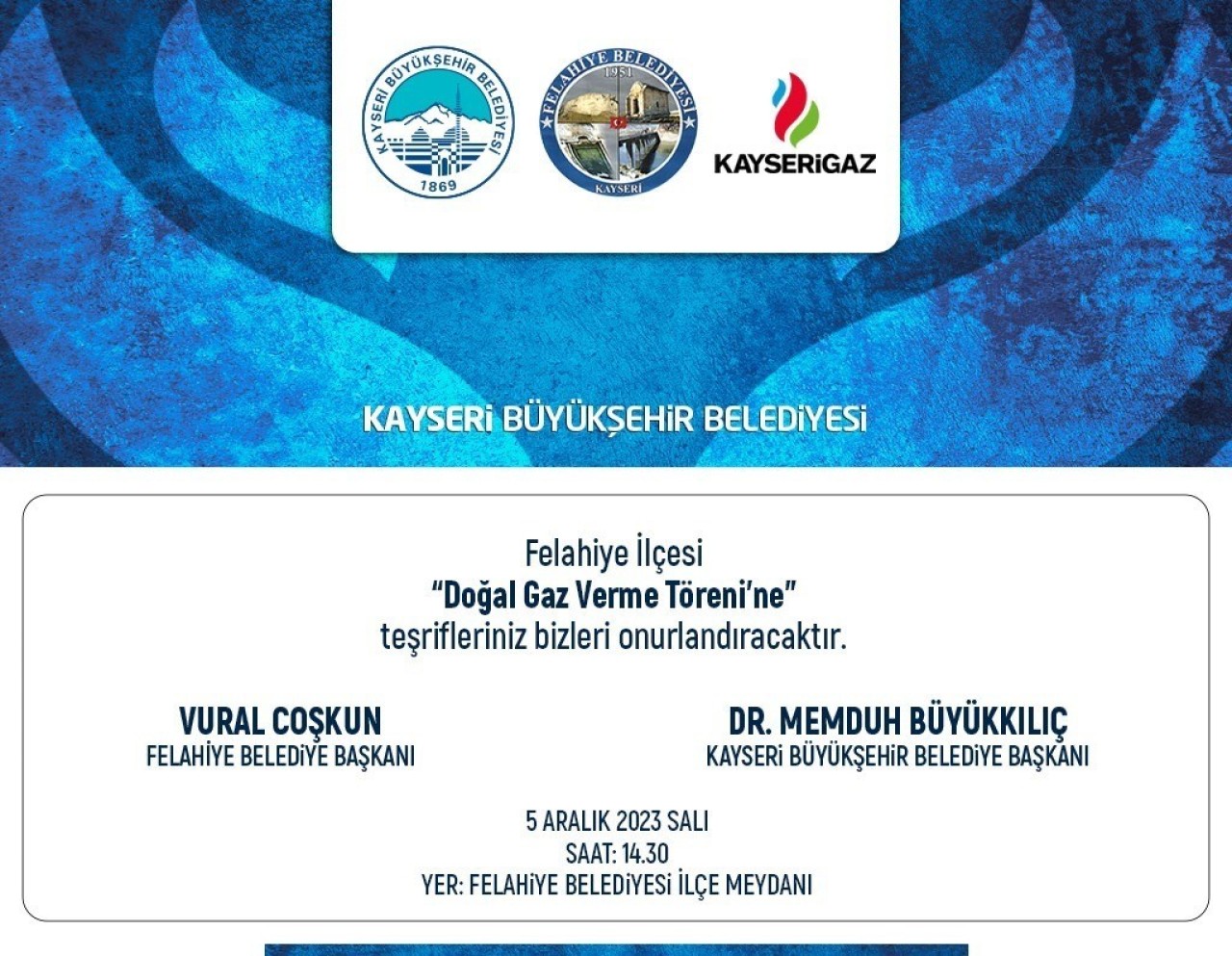 Doğal Gaz Verme Töreni Yapılacak