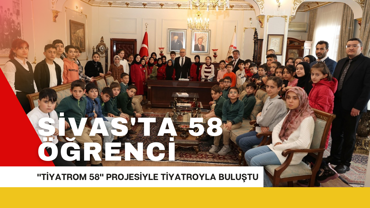 Sivas'ta 58 Öğrenci "Tiyatrom 58" Projesiyle Tiyatroyla Buluştu
