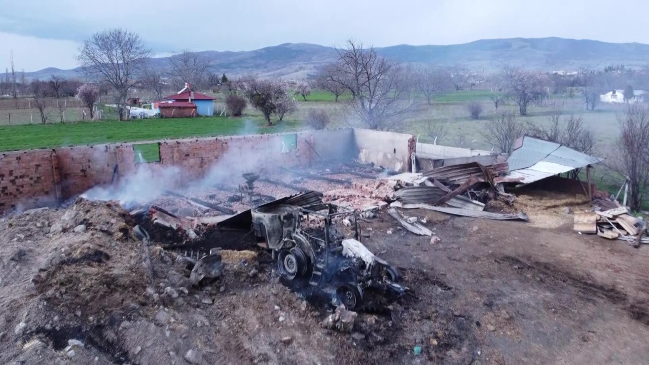 Amasya'da Yangın Faciası: 150 Hayvan Yanarak Telef Oldu!