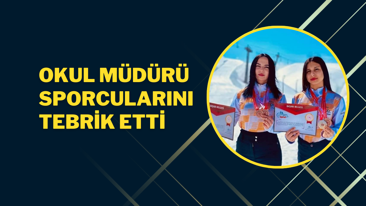 Okul  Müdürü Sporcularını Tebrik Etti