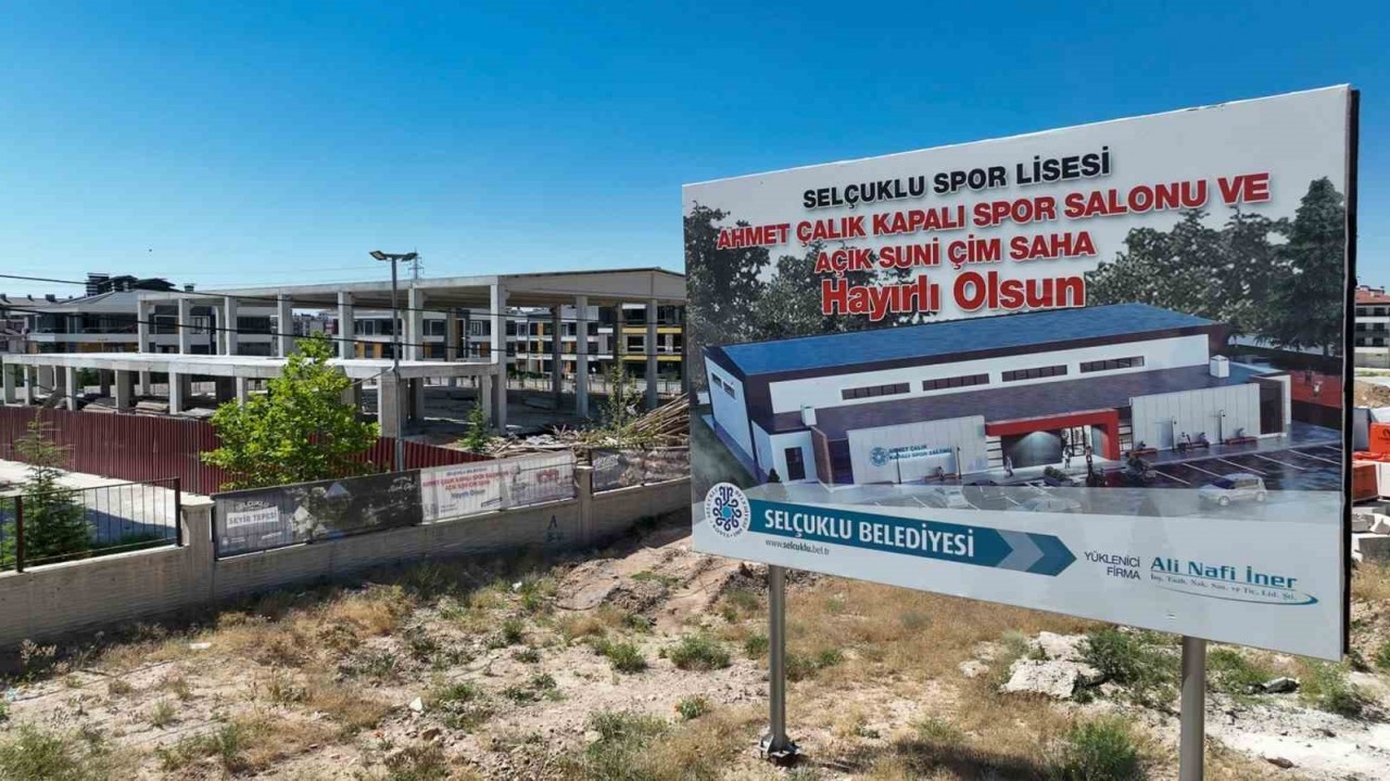 Selçuklu'da Ahmet Çalık Kapalı Spor Salonu Yapımı Hızla Devam Ediyor