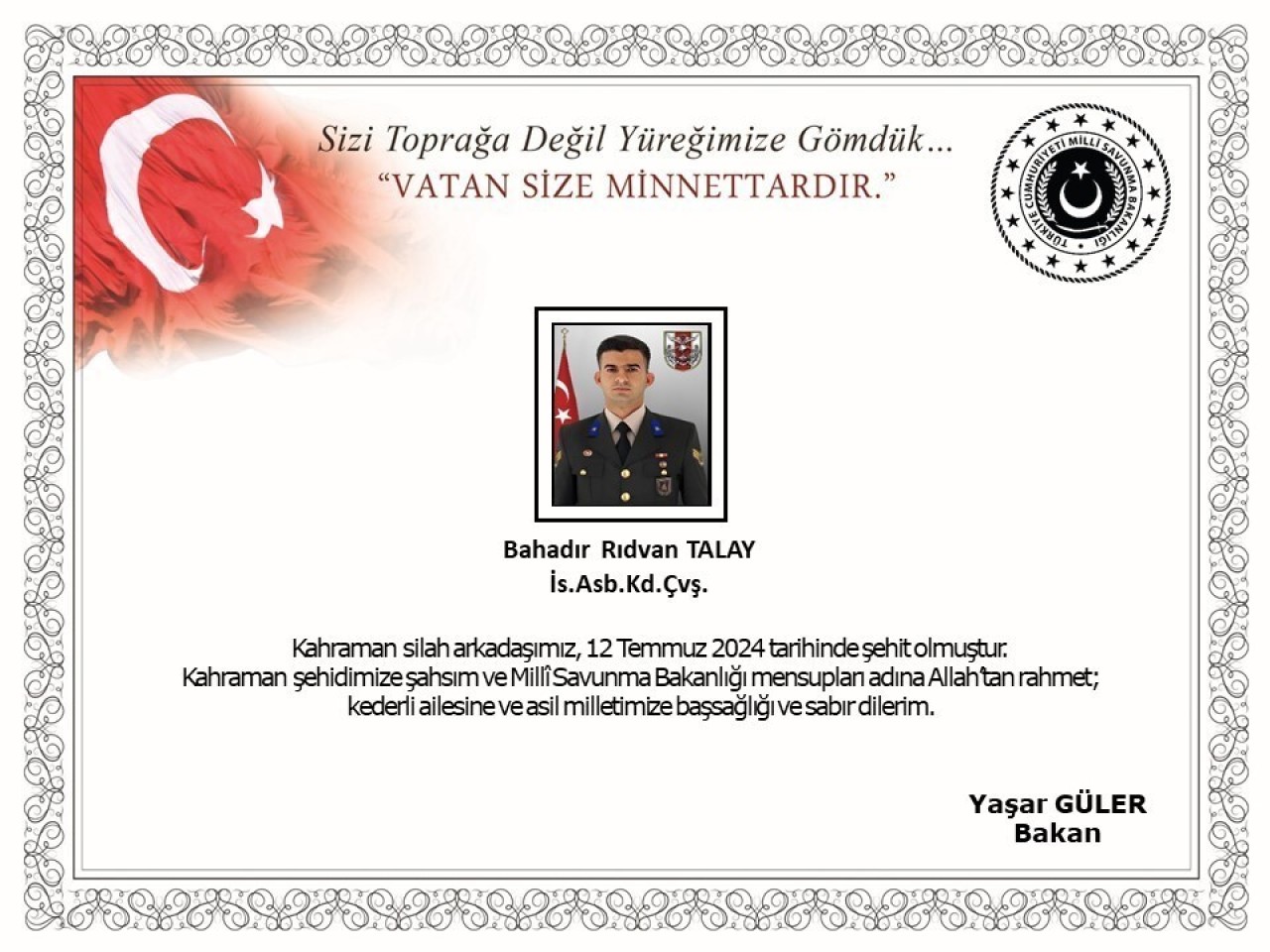Vatan İçin Feda Oldu: Şehit Astsubayımızın Acı Haber