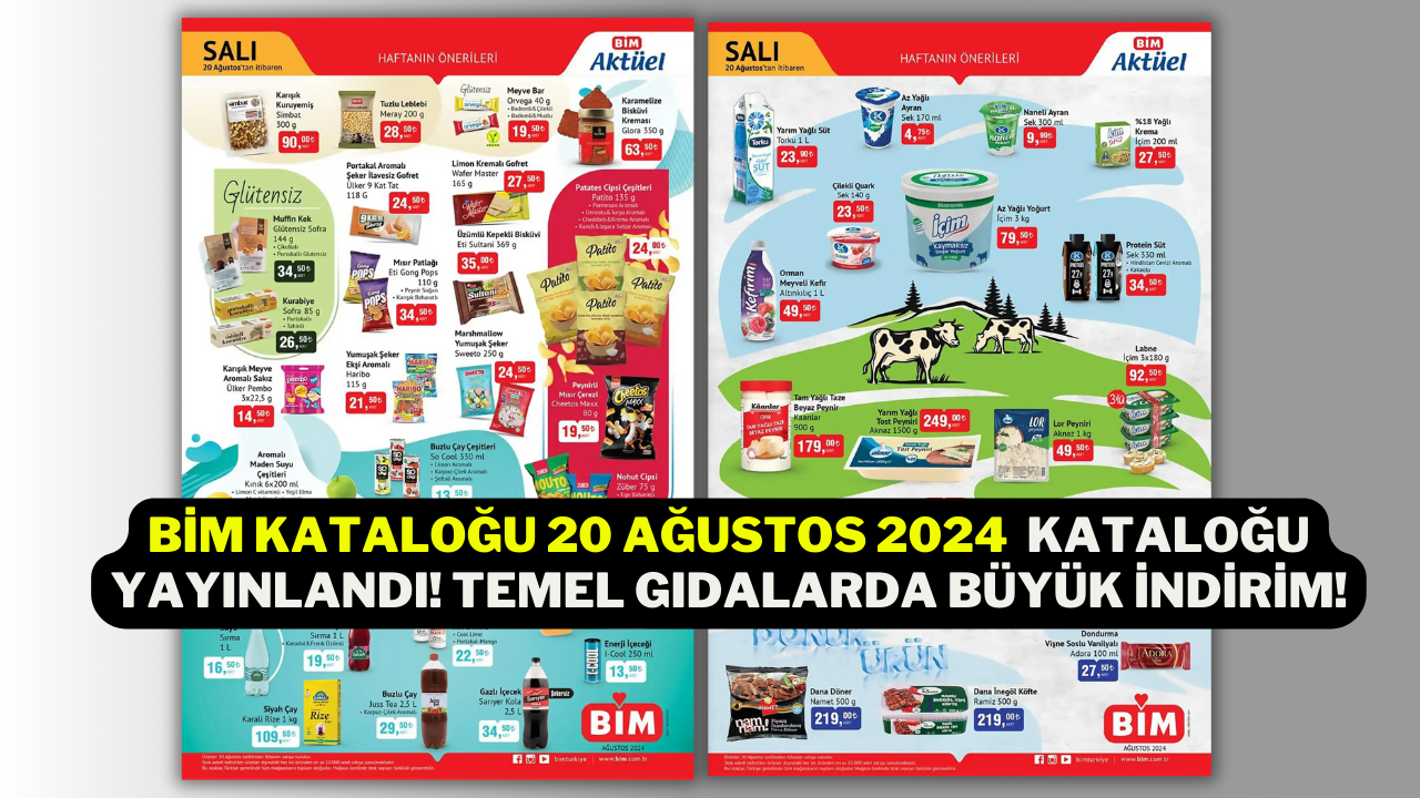 Bim kataloğu 20 ağustos 2024  kataloğu yayınlandı! Temel Gıdalarda Büyük İndirim!