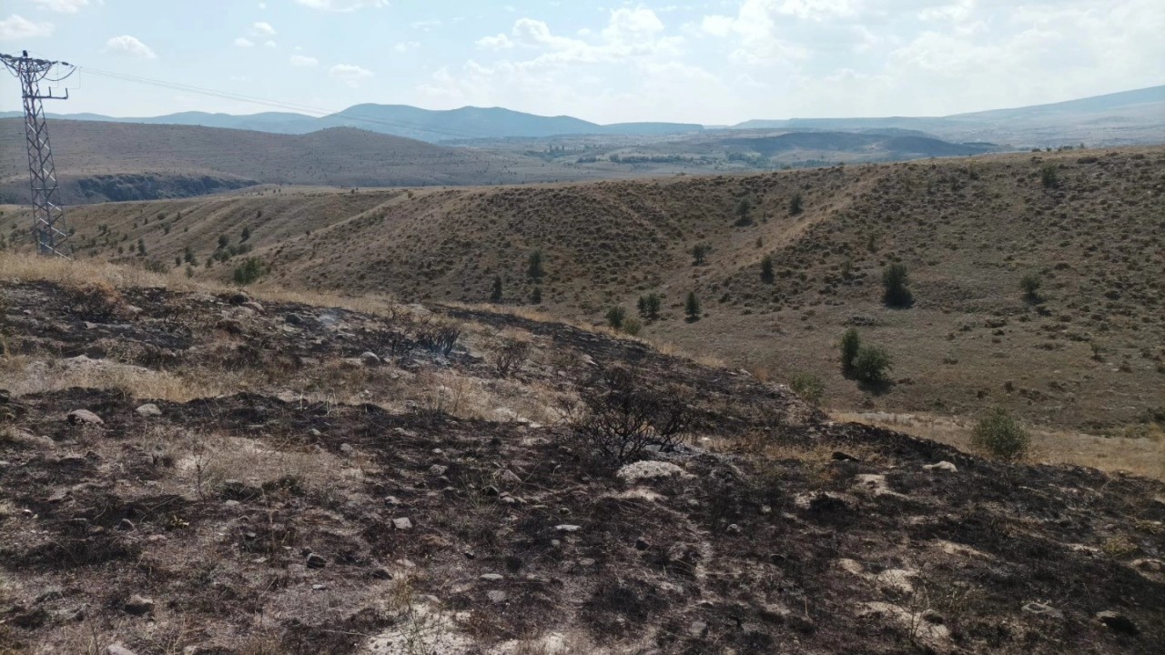 Çankırı’da Elektrik Trafosunda Çıkan Yangın Araziyi Küle Çevirdi