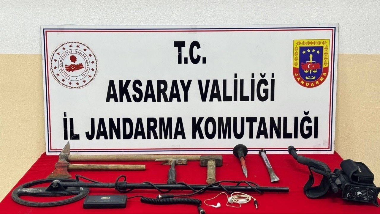 Aksaray'da Kaçak Kazı Yapan Defineciler Suçüstü Yakalandı