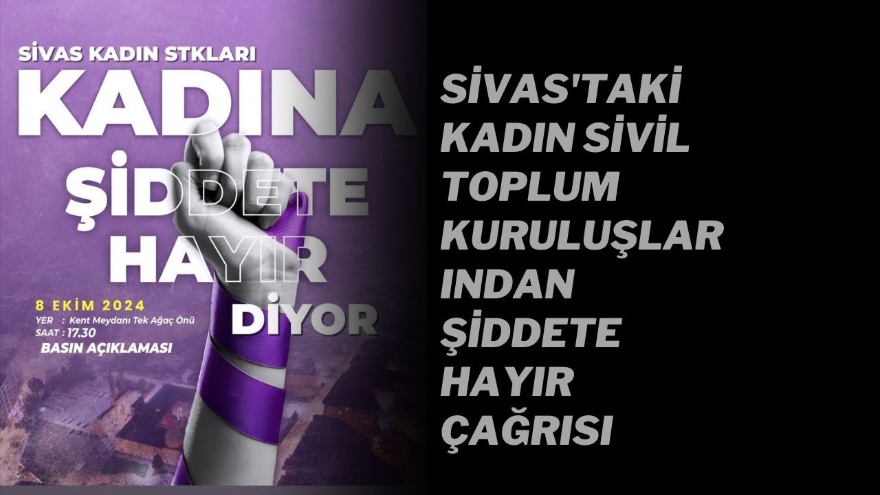 Sivas'taki Kadın Sivil Toplum Kuruluşlarından Şiddete Hayır Çağrısı