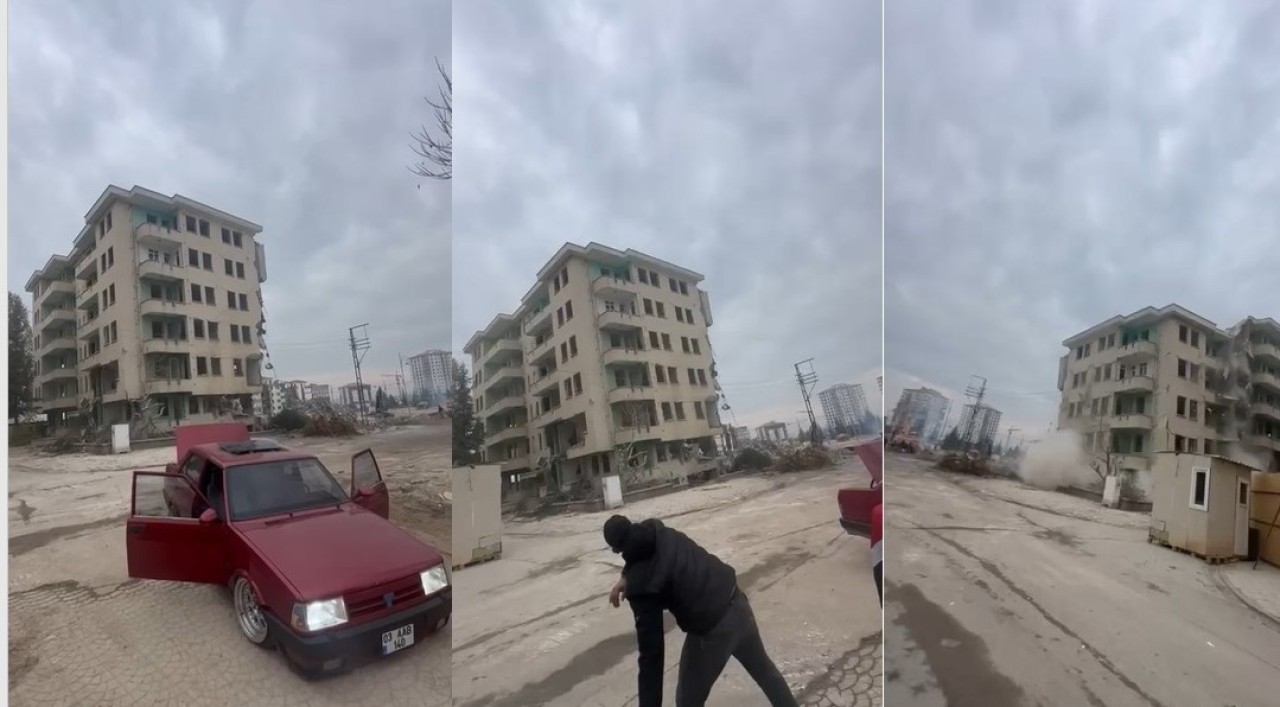 Malatya’da Binanın Yıkımı Sıradışı Bir Şekilde Gerçekleşti