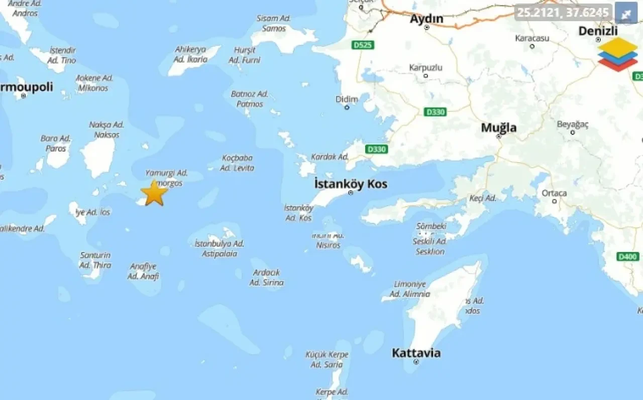 Ege Denizi’nde 4,8 Korkutan Deprem! 1