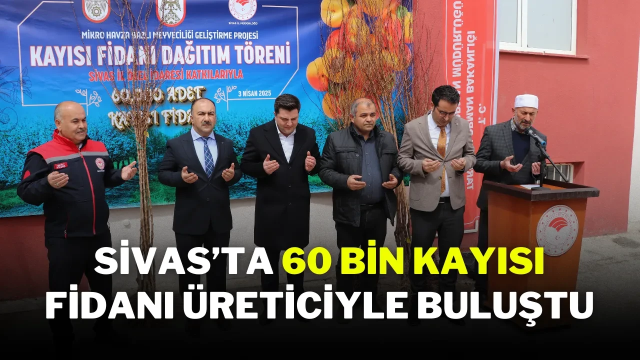Sivas’ta 60 Bin Kayısı Fidanı Üreticiyle Buluştu