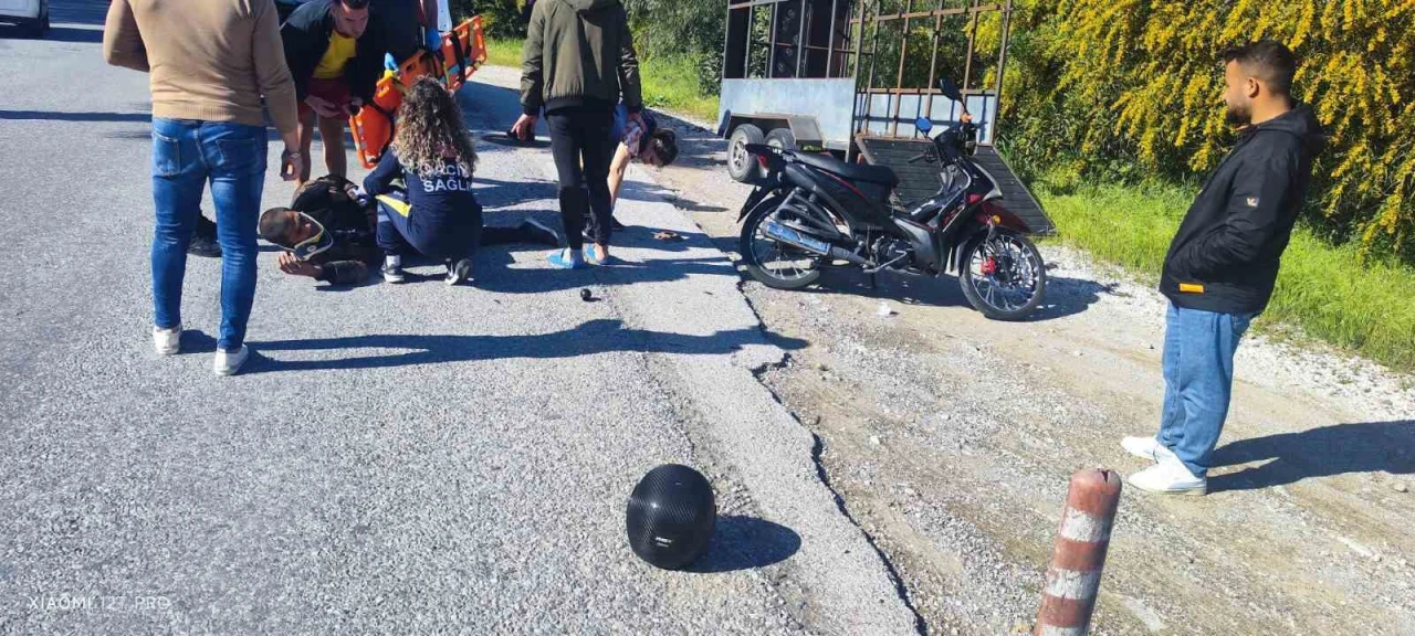 Manavgat’ta motosiklet kazası: 1 yaralı