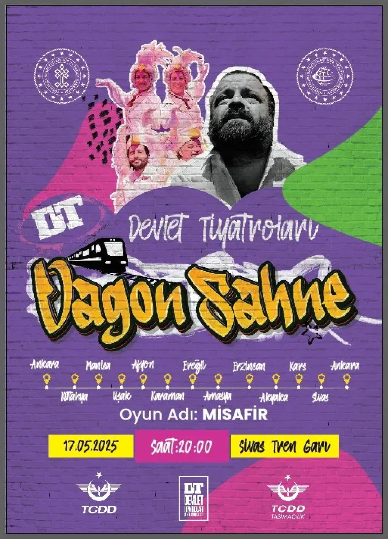Devlet Tiyatroları Vagon Sahne Sivas’a Geliyor