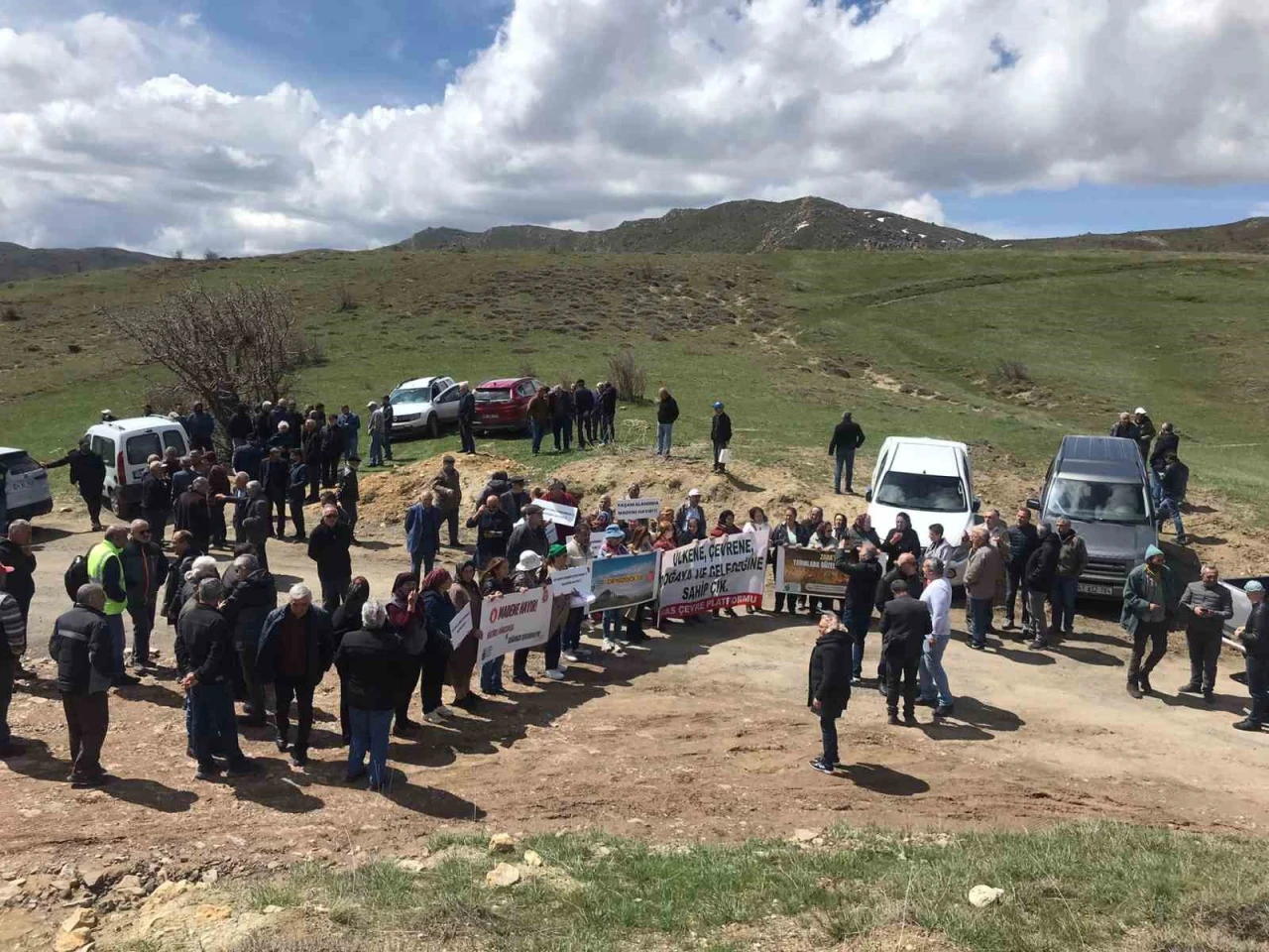 Sivas'ın Zara İlçesinde  Maden Ocaklarına Karşı Protesto