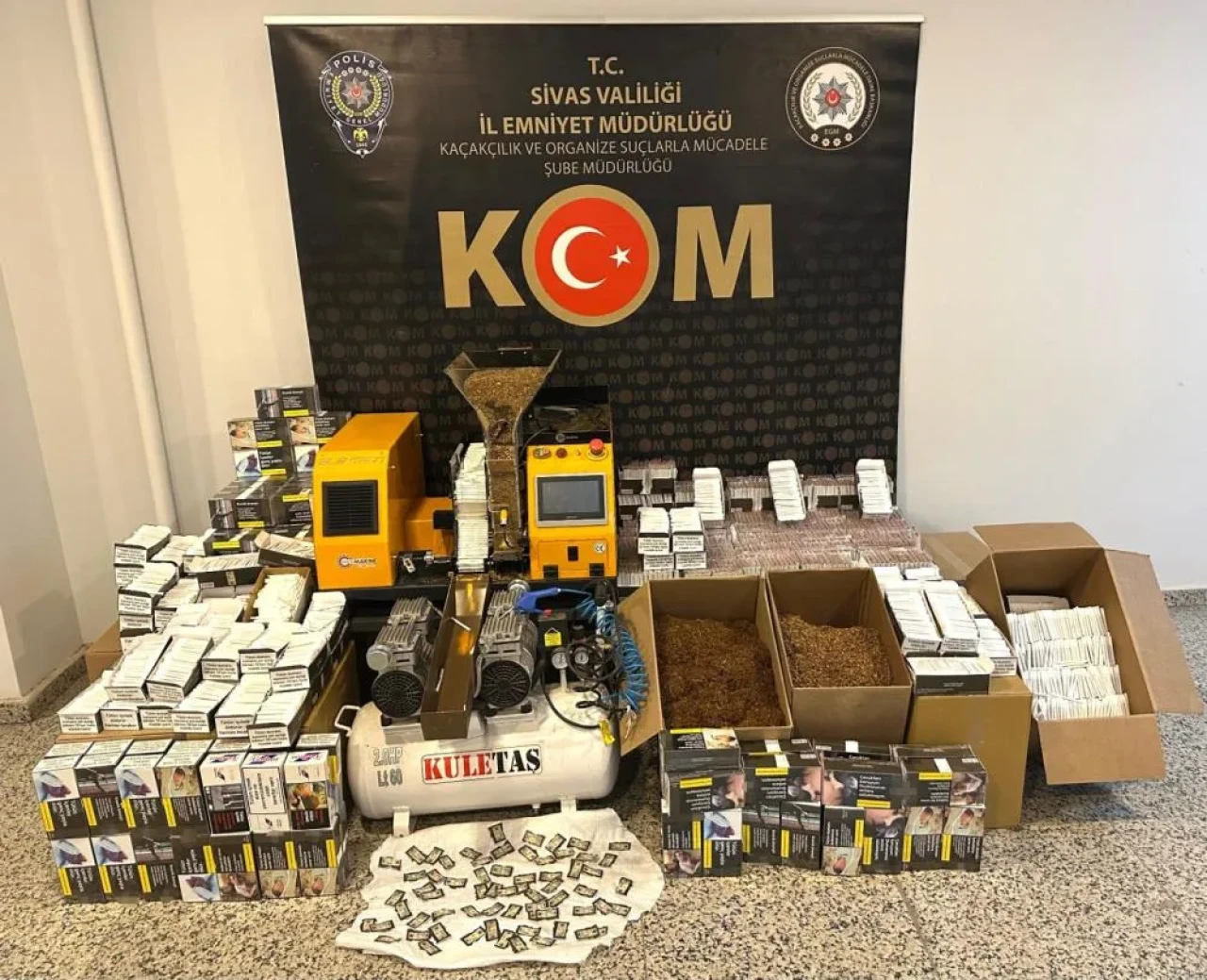 Sivas’ta Kaçak Tütün Operasyonu