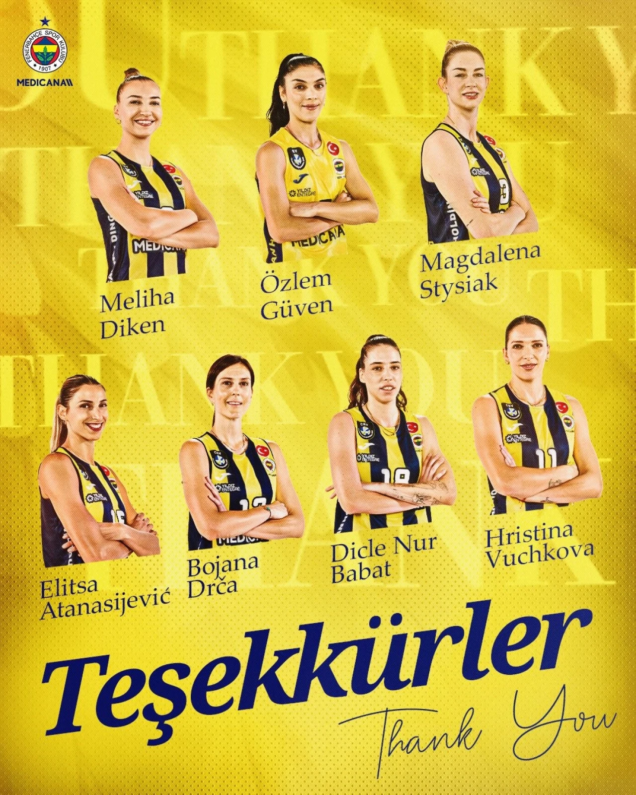 Fenerbahçe Kadın Voleybol Takımı'nda Yedi Veda
