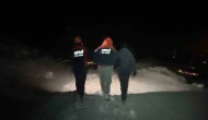 Zorlu Dağ Yolunda Mahsur Kalan Vatandaş AFAD ile Kurtarıldı
