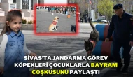 Sivas’ta Jandarma Görev Köpekleri Çocuklarla Bayram Coşkusunu Paylaştı