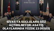 Sivas’ta Suçlulara Göz Açtırılmıyor: Asayiş Olaylarında Yüzde 23 Düşüş