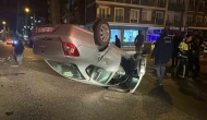 Trafik Kazası: Araç Ters Döndü