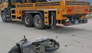 Vinç ile Motosiklet Çarpıştı: 1 Yaralı