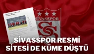 Sivasspor Resmi Sitesi de Küme Düştü
