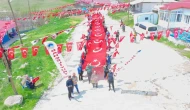 Sivas'ta 24 Metrelik Türk Bayrağıyla Yürüyüş