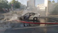 LPG’li Araç Yandı Hurdaya Döndü