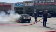 Kaynak Yapılırken Alev Alan Araç Küle Döndü