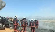 Şantiyede Elektrik Kablosu Yangını