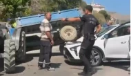 Traktöre Arkadan Çarptı: Şans Eseri Kurtuldu
