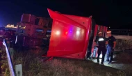 Bolu TEM Otoyolu’nda Cip ile Çarpışan Tır Devrildi: 2 Yaralı