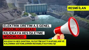 KILIÇKAYA HES SANTRAL SU İLETİM HATTI KAPAKLARI VE KALDIRMA SİSTEMLERİNİN REHABİLİTASYONU İŞİ ELEKTRİK ÜRETİM A.Ş GENEL MÜDÜRLÜĞÜ(EÜAŞ) KILIÇKAYA HES İŞLETME MÜDÜRLÜĞÜ