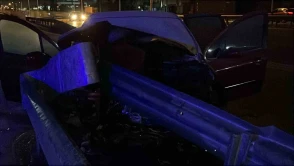 Kazada Yangın Çıktı Sürücü Kurtarıldı