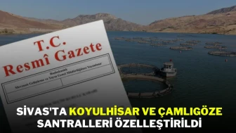 Sivas'ta Koyulhisar ve Çamlıgöze Santralleri Özelleştirildi
