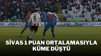 Sivas 1 Puan Ortalamasıyla Küme Düştü