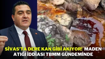 Sivas’ta Dere Kan Gibi Akıyor!  Maden Atığı İddiası TBMM Gündeminde