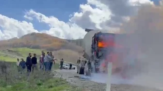 Beton Mikseri Alev Aldı!