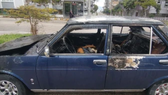 Araç Yandı, Sürücü Son Anda Kurtuldu