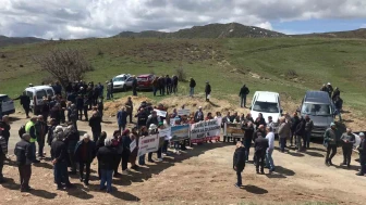 Sivas'ın Zara İlçesinde  Maden Ocaklarına Karşı Protesto